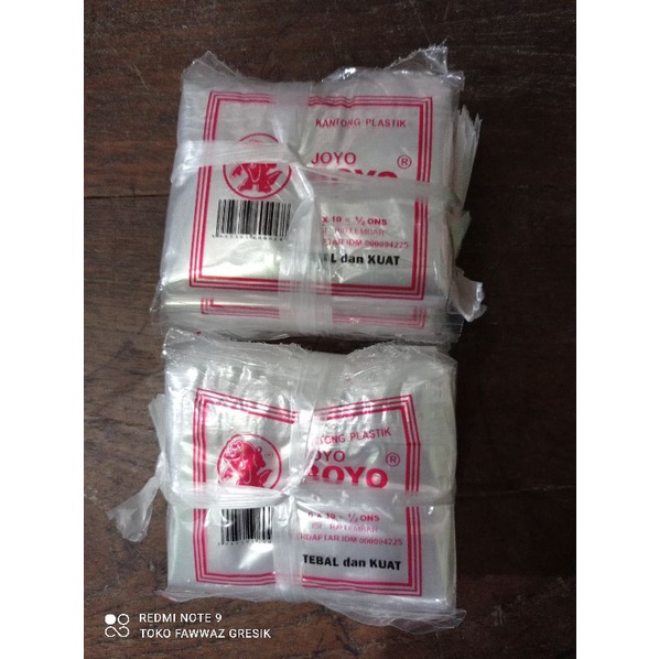 Kantong Plastik Joyo Boyo 1/2 ons - PP Bening Boyo 0,5 Ons 6x10 cm