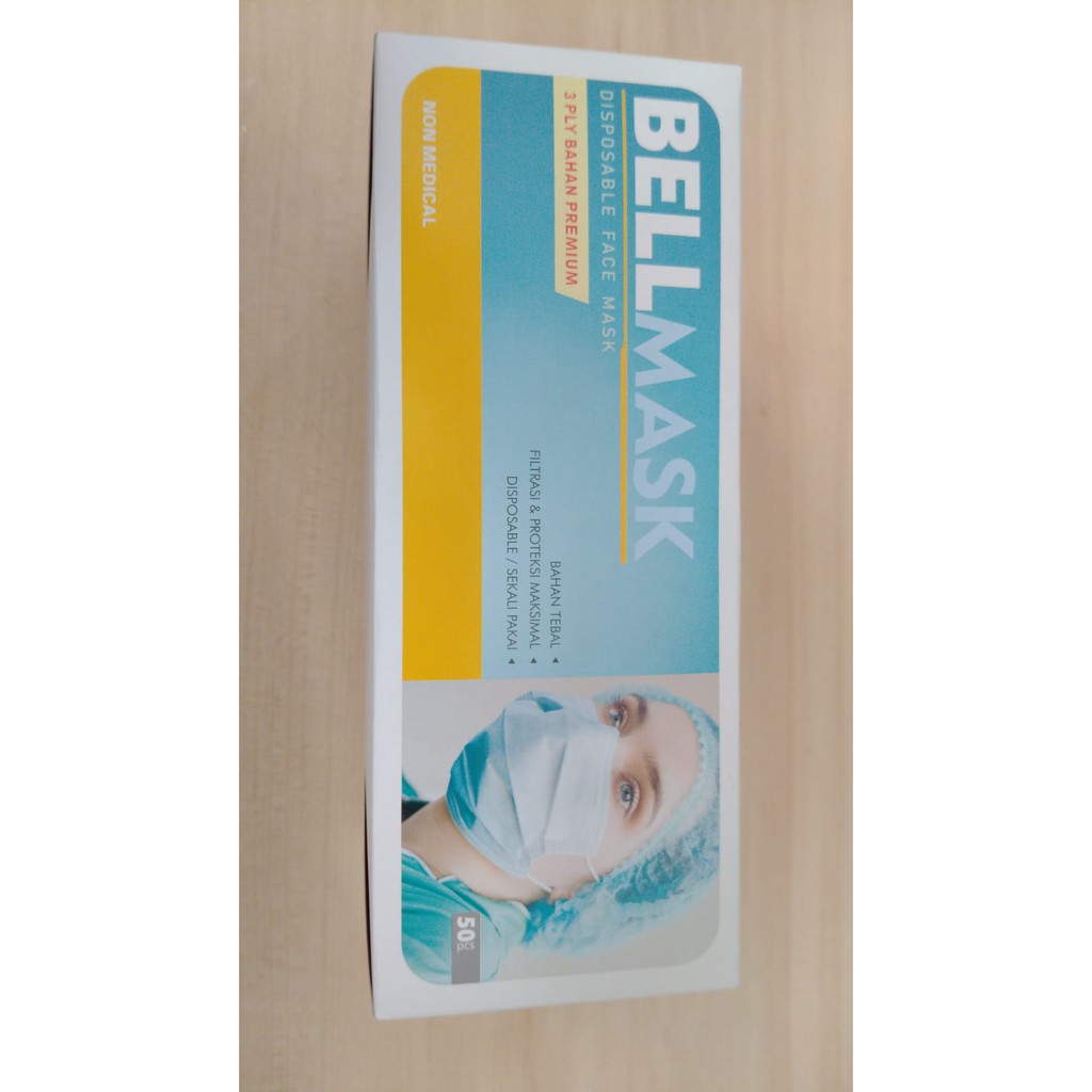 Masker 3 ply disposable (50pcs) MASKER 3 lapis PLAY EARLOOP DISPOSABLE lembut soft - masker murah - masker disposable