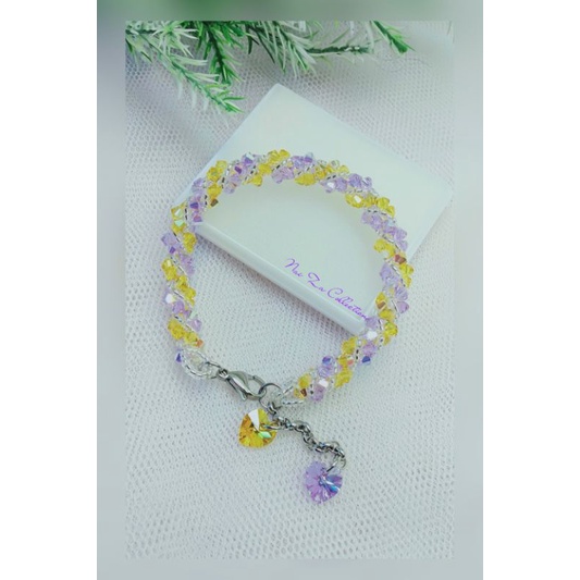 Gelang kristal swarovski bicone