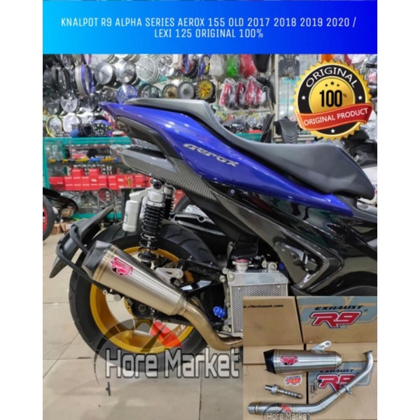 Promo suku cadang KNALPOT R9 ALPHA SERIES / KNALPOT R9 AEROX 155 ALPHA SERI Berkualitas