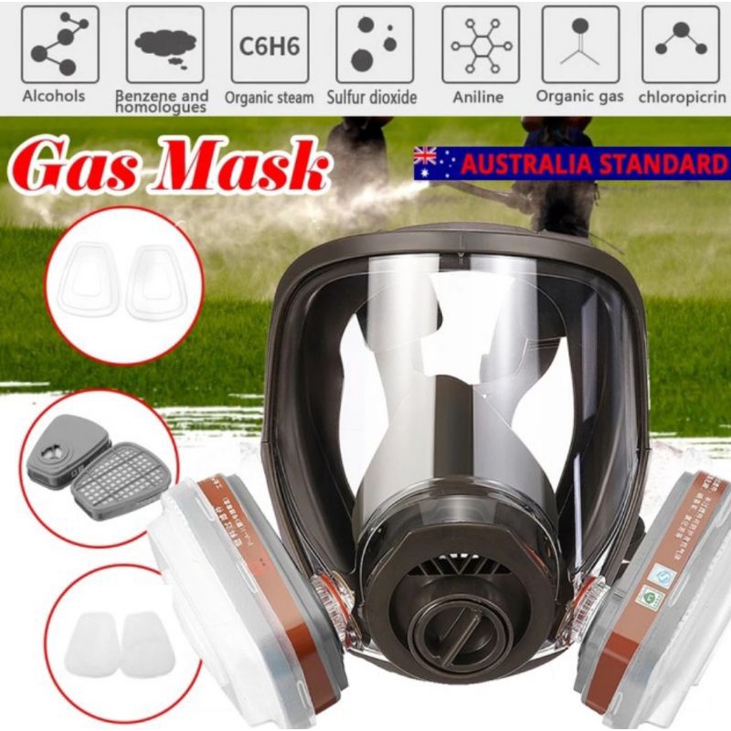 Masker gas respirator organik amonia acid sulfur anti polusi debu kimia lab cat painting safety heal