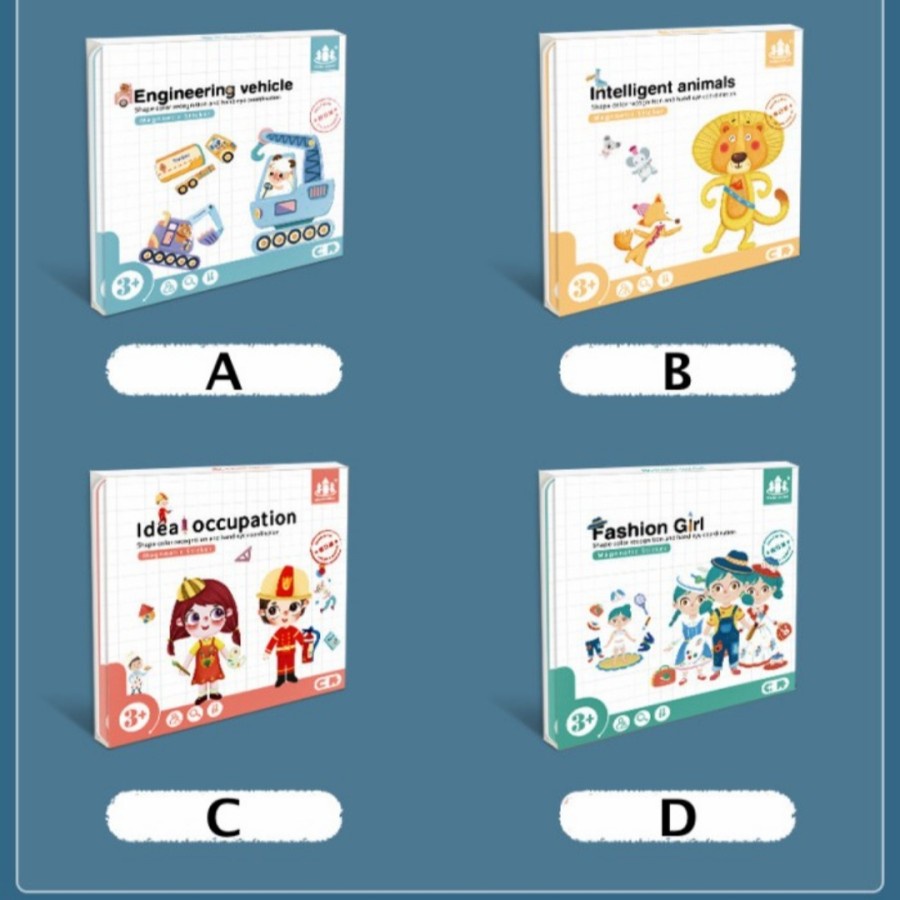 Magnetic Creativity Box Puzzle Mainan Edukasi Anak Montessori Drawing