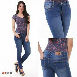  3  Warna Celana  Panjang Jeans  Wanita  Skinny Melar Standar 