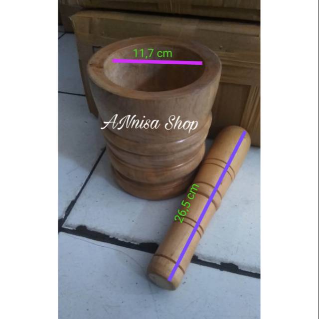 Lumpang kayu ulek rujak