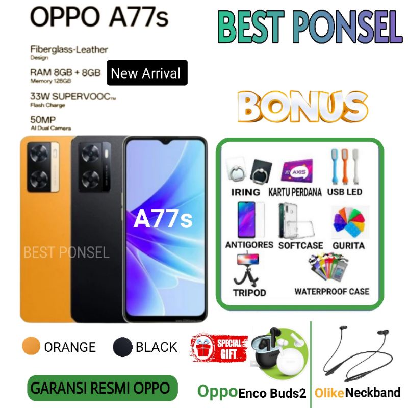 OPPO A77S RAM 8/128 | A77s | a77s A54 6/128 GB - A38 4/128 GB GARANSI RESMI OPPO INDONESIA