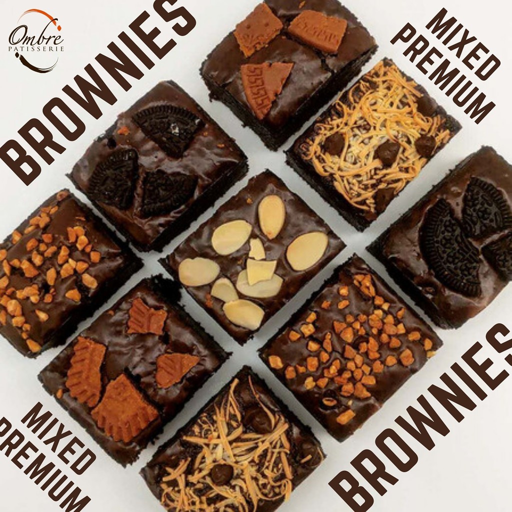 

BROWNIES OMBRE (MIX FLAVOR) WITH PREMIUM CHOCOLATE