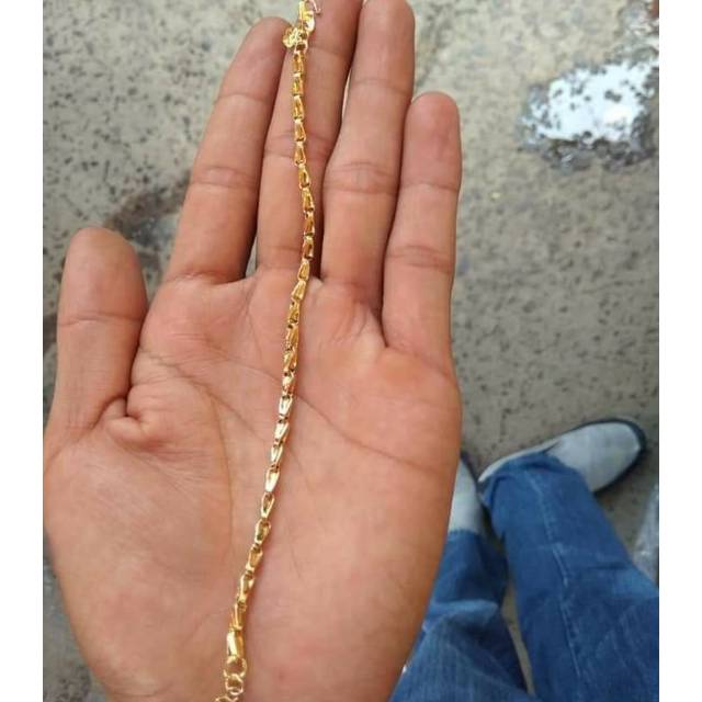 Glang padi 1suku lapis emas 24karat dan kristal warna lebih awet dan tahan lama, ORI warna emas