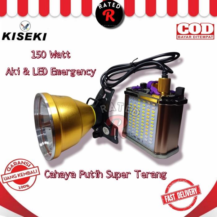 Big Promo Terbaru Head | Senter Kepala Kiseki 150 Watt Ck-958+/ Kiseki Ck 958/ Aki Emergency