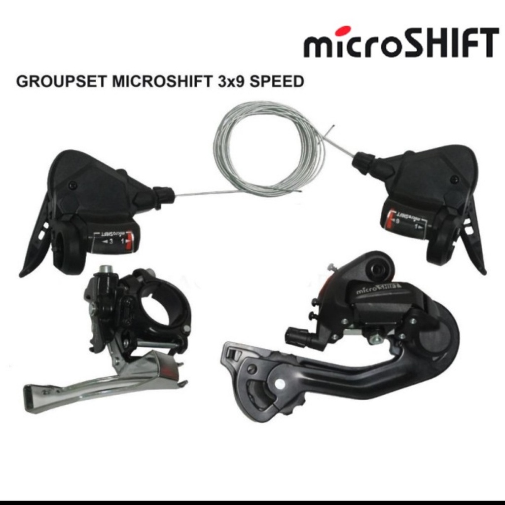 MICROSHIFT Groupset 3 X 9 SPEED shifter RD FD Sepeda Lipat Seli, MTB
