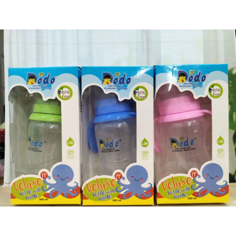 Botol Susu Jumbo Dodo+Pegangan 300ML /180MlBPA Free/Deluxe Bottle With Handle DBP011