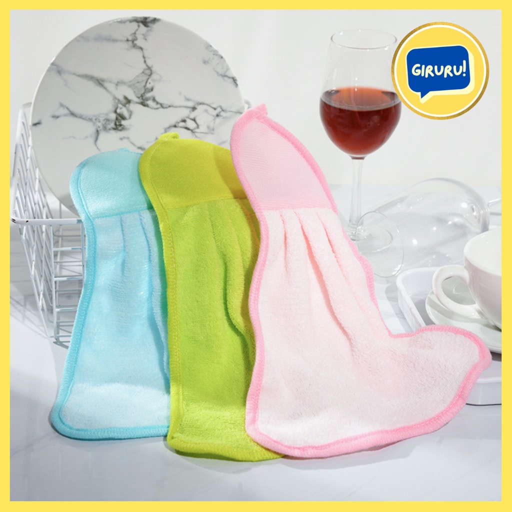 Lap Tangan Bahan Handuk Microfiber Kain Lap Gantung Dapur Kamar Mandi Serbaguna / Kain Lap Dapur Warna / Kain Microfiber / Lap Microfiber / Kain Lap Serap Air / Kain Lap Tangan Polos gantung - Kain Lap Dapur Polos - Hand Towel / KAIN LAP TANGAN GANTUNG