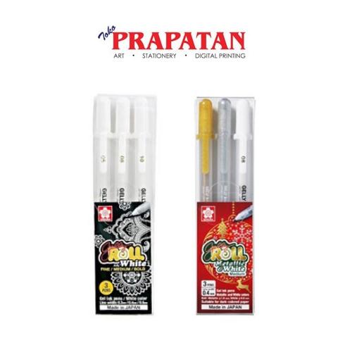 

Sakura Gelly Roll set 3pcs White/Metalic