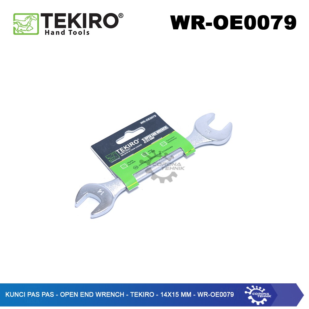 WR-OE0079 - Kunci Pas Pas - Open End Wrench - Tekiro - 14x15 mm