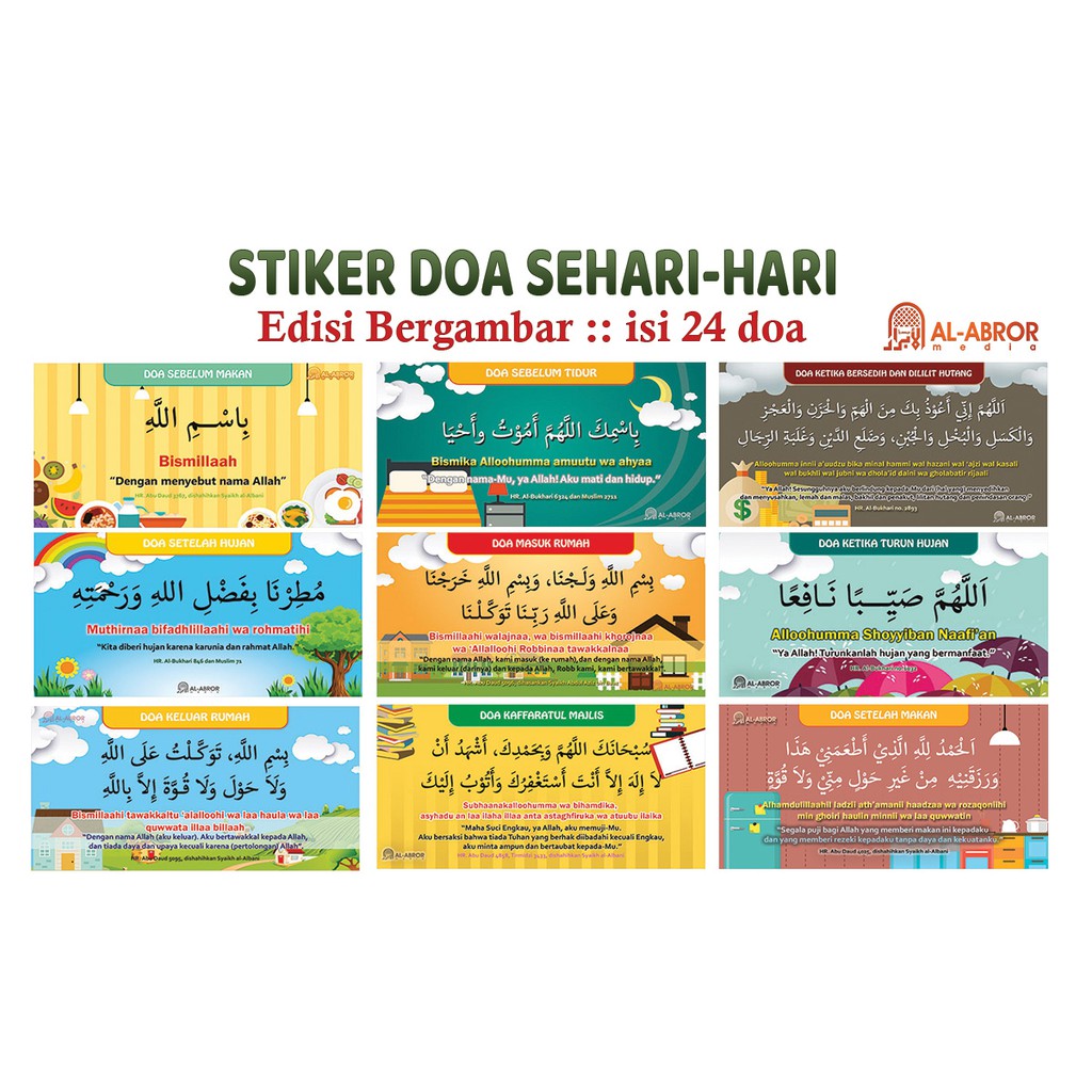 Jual Stiker 24 Doa Sehari Hari Full Gambar Shopee Indonesia