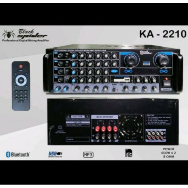 Black Spider Power Amplifier KA-2210 - 600W x 2 - ORIGINAL