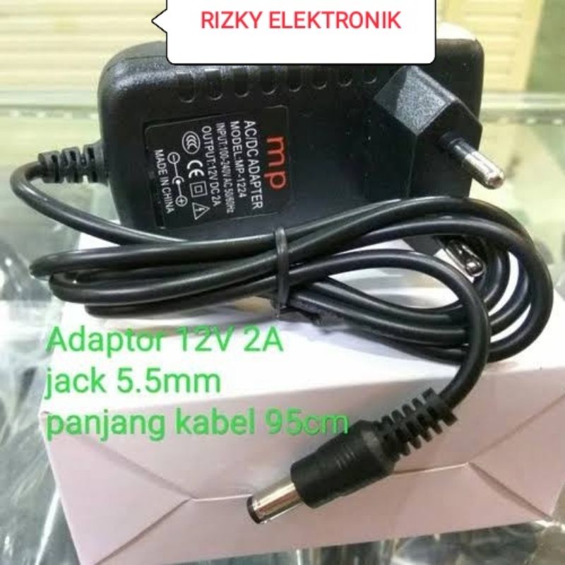 Power Adaptor Adapter CCTV DVR Router Modem 12V 2A + Lampu Indikator