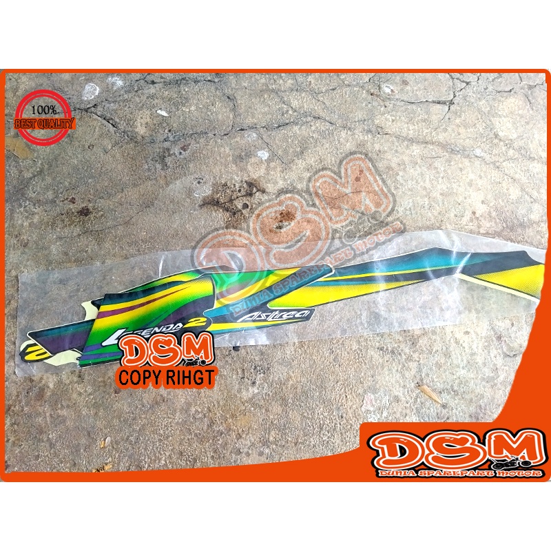 STICKER STRIPING HONDA LEGENDA 2 HIJAU KUNING / STICKER STRIPING EMBLEM LEGENDA 2