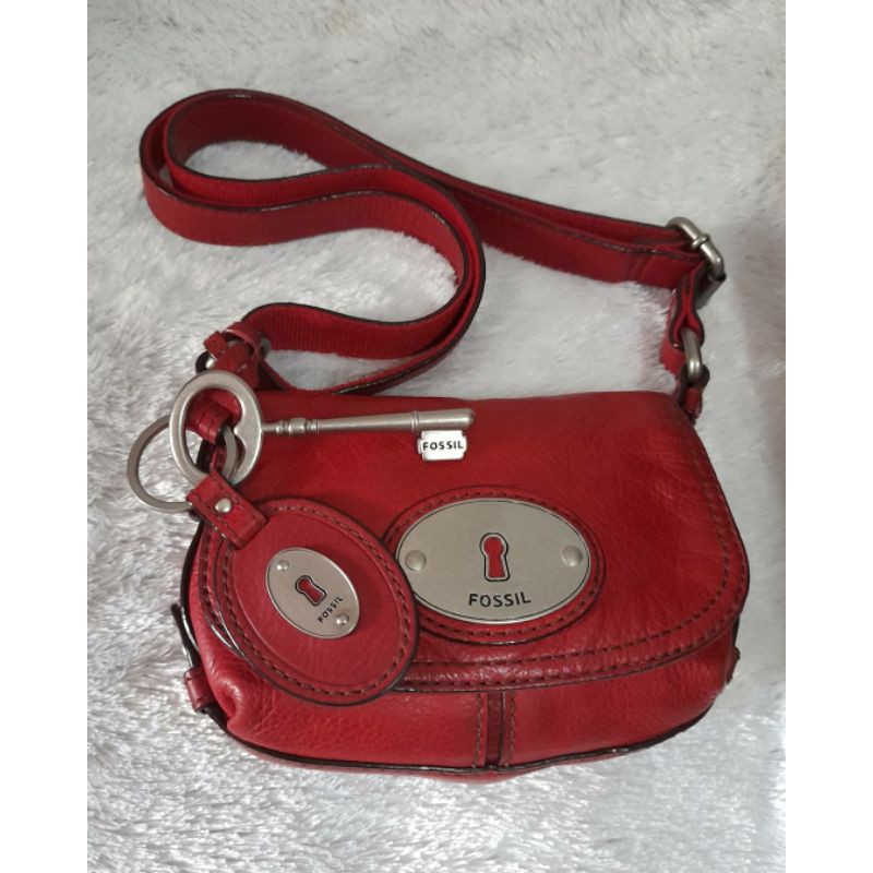 Tas fossil maddox small red preloved