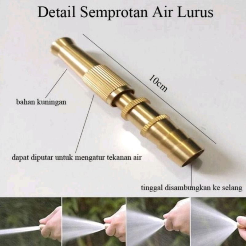 SEMPROTAN AIR SUPER ASLI KUNINGAN SERBAGUNA GRATIS CLAMP SELANG