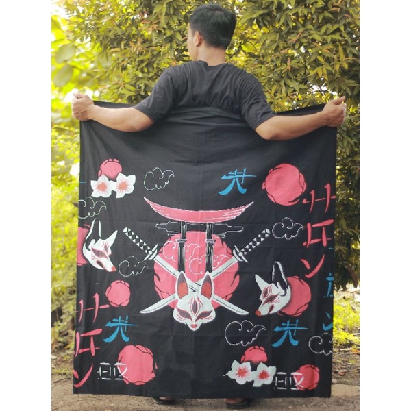 baju SARUNG BATIK LUKIS ANIME SHINOBI | SARUNG LUKIS MOTIF TERBARU | SARUNG BATIK PEKALONGAN | SARUNG RAI SOBAT GURUN bisa custom