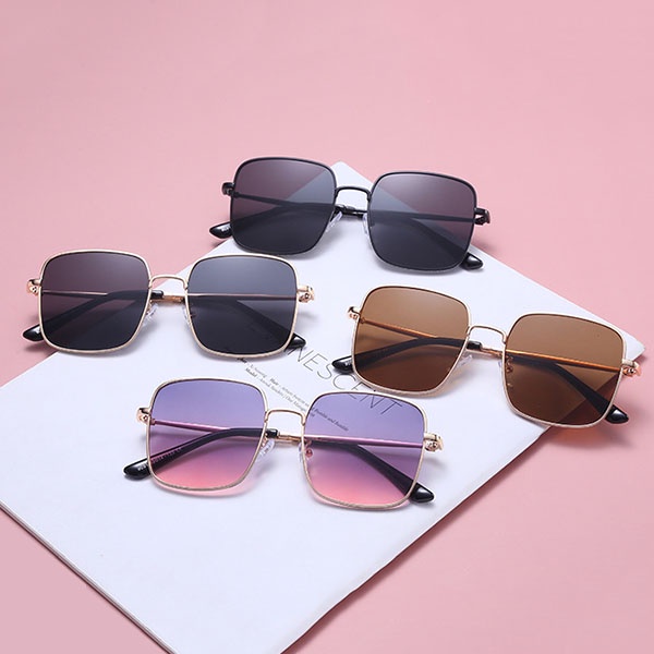 Kacamata Fashion Retro Vintage Segiempat Pria Wanita / Fashion Sunglasses Square Frame Metal Sunglasses Korea / Kacamata Korean Import / TS-28