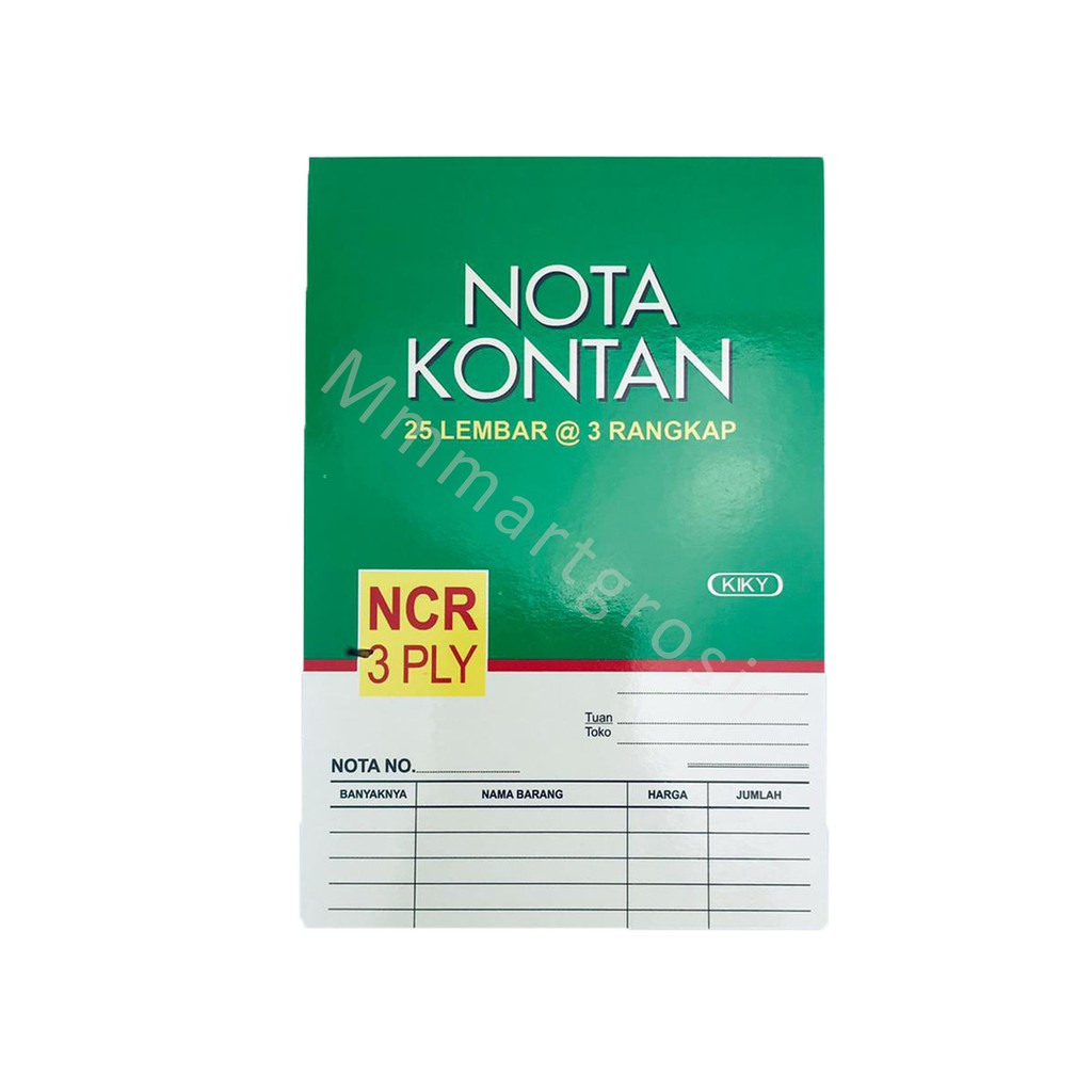 Kiky / Nota Kontan / Nota Kecil / 25lembar 3ply