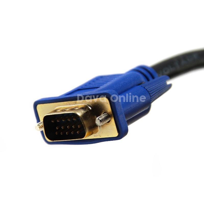 KABEL VGA GOLD HQ PANJANG 25 / 15 METER MURAH PLATED GOLD KABEL KUAT GAMBAR JERNIH HD - TEKNO KITA