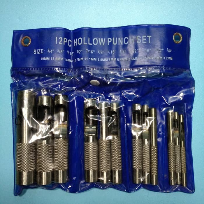 

hollow punch set 12pcs pelobang gasket & karet