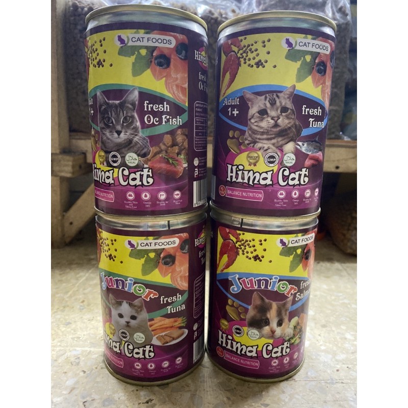 Hima cat makanan basah kaleng 400gr/makanan basah kucing adult dan kitten