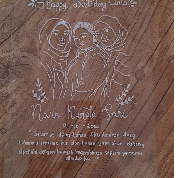 

Paling Laris|SQ15|Kado Wisuda Akrilik Lettering A5 Kado Ultah