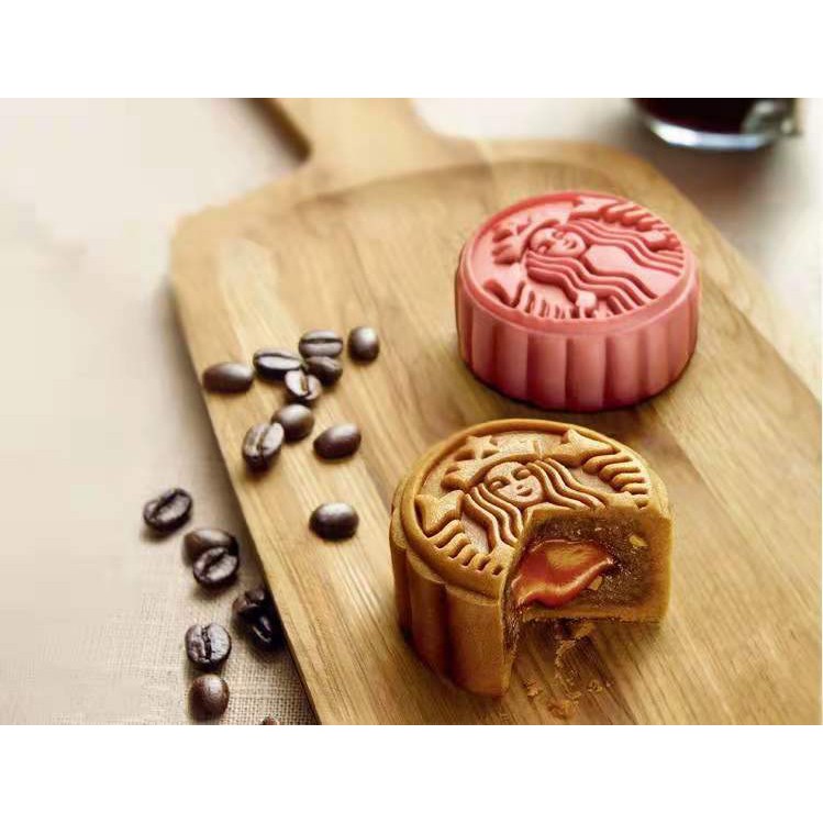 Cetakan Kue Bulan Mooncake Press Mold 50gr Cetakan Starbucks Type 008