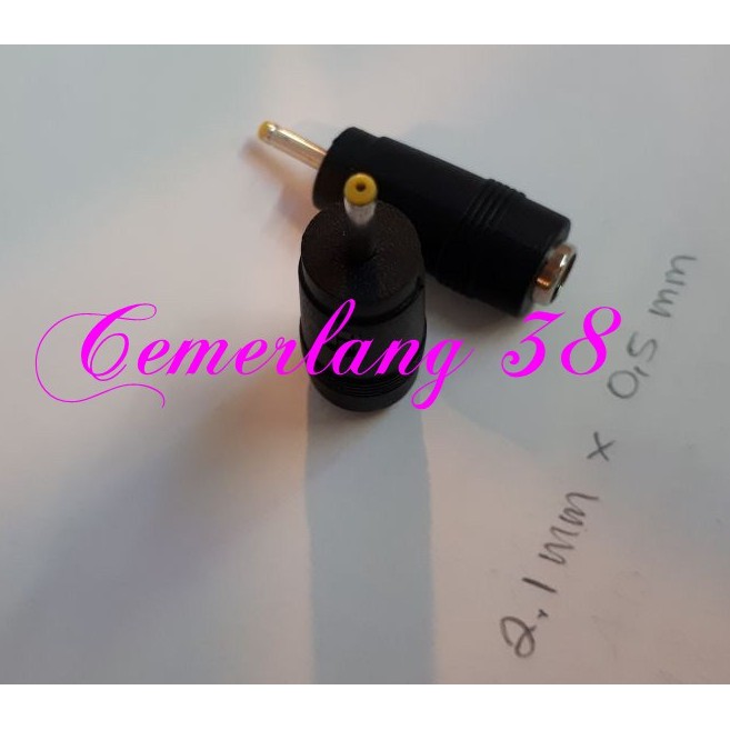 2,1mm * 0,5mm Sambungan Over Connector Jack DC 5.5 mm * 2.5 mm Female to Male 2.1 mm * 0.5 mm