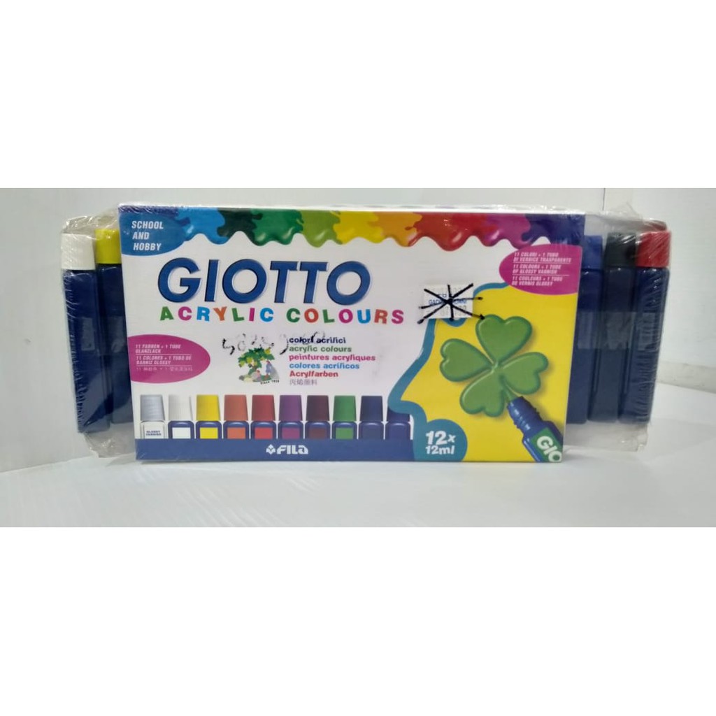 

GIOTTO ACRYLIC AND DECOR ACRYLIC COLOUR 359000 12COLOURS X 12ML