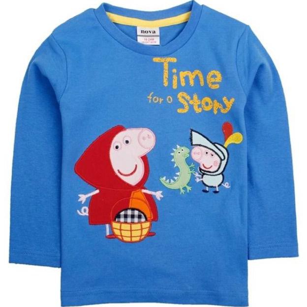 Ready Oke Kaos Peppa Pig George Baju Peppa Pig Anak Lengan Panjang 18 24 Bulan Shopee Indonesia