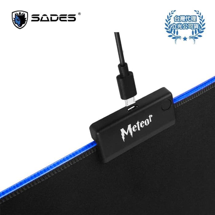 MOUSE PAD SADES METEOR RGB (350X260X4mm)