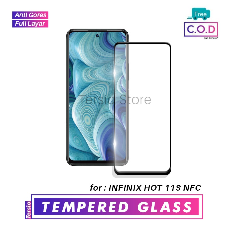 Tempered Glass INFINIX HOT 11S NFC Pelindung Layar Handphone Full Cover