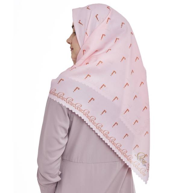 Kerudung set masker ,jilbab set masker , hijab set masker RM peach