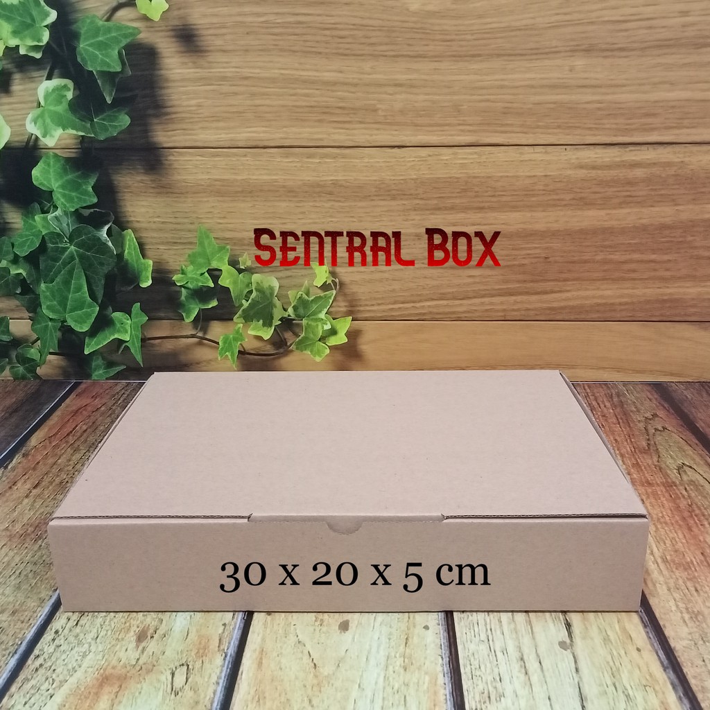 ( Min.order 5 pcs ) Kardus 30 x 20 x 5 cm...Die Cut ( untuk pembelian di atas 10 pcs harga lebih murah )-1