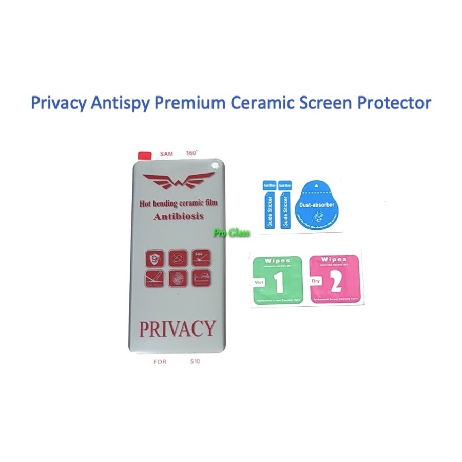 Samsung S10 / S10 PLUS Privacy Antispy Ceramic Premium Screen Protector