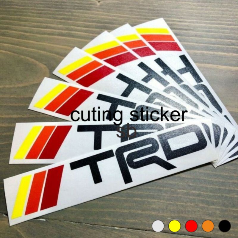 Sticker TRD buat mobil cuting sticker mobil trd