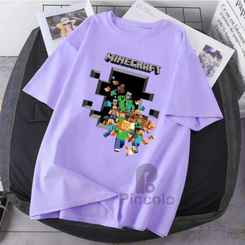 baju kaos anak minicraf bahan premium (free nama)