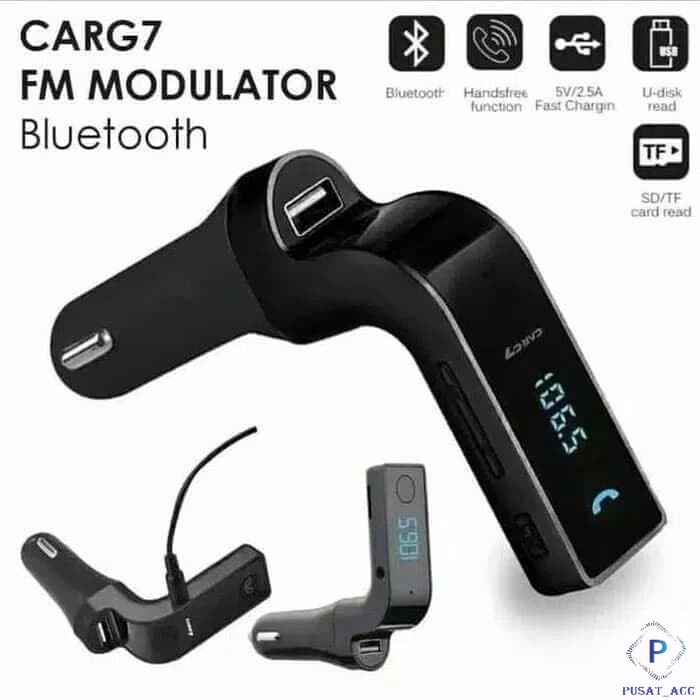 CAR G7 FM MODULATOR - G7 MP3 AUDIO TRANSMITTER BLUETOOTH CAR CHARGER