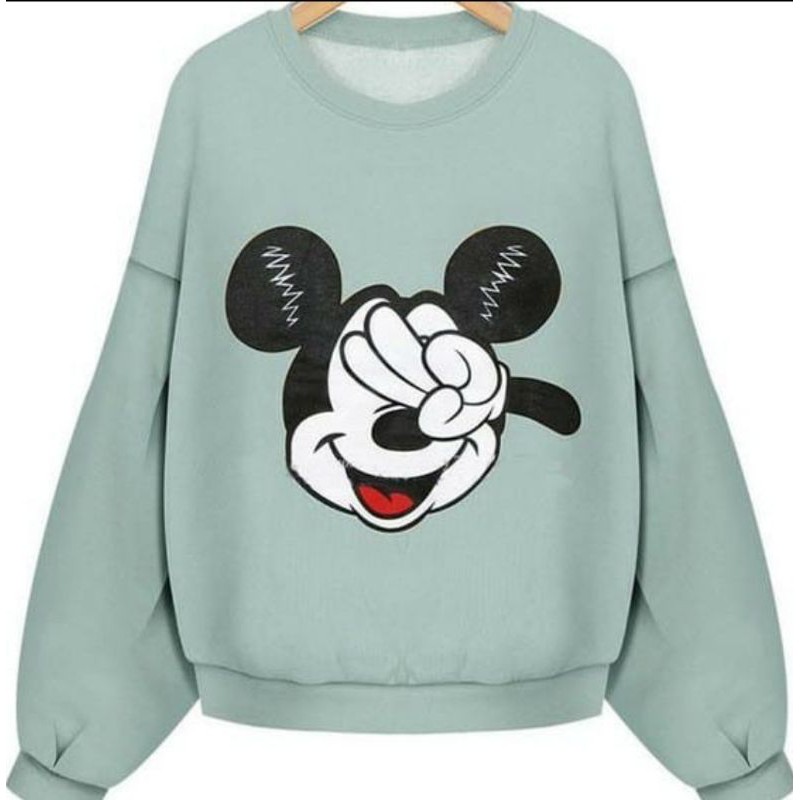 MICKEY PEACE MINT SWEATER KEKINIAN TERLARIS&quot;