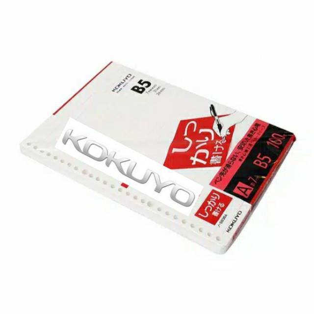 

Kokuyo Loose Leaf Paper B5 - 7 mm Rule - 26 Holes - 100 Sheets