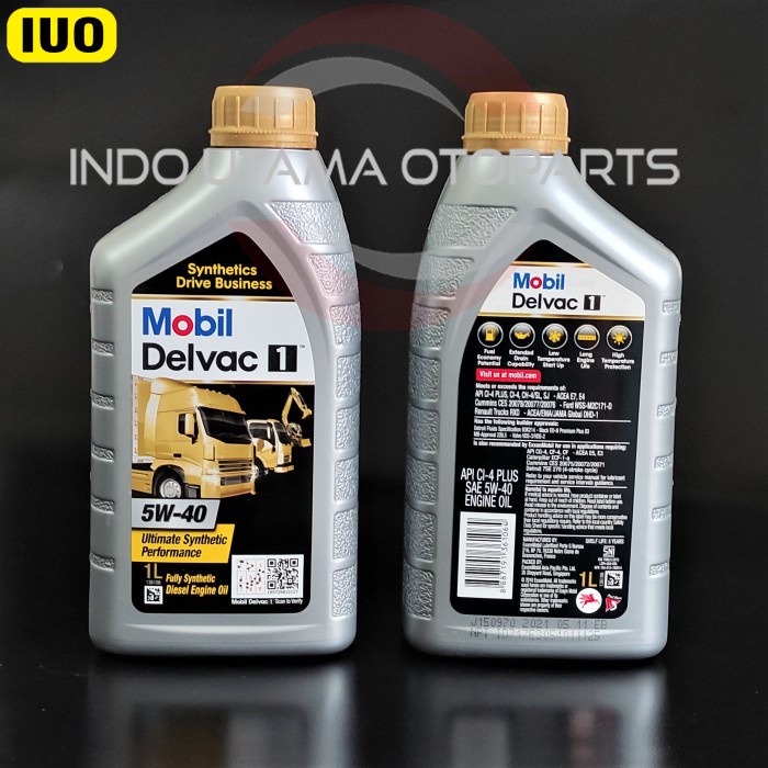 Oli Delvac One 5W 40 Mobil One Fully Synthetic isi 1 Ltr ASLI