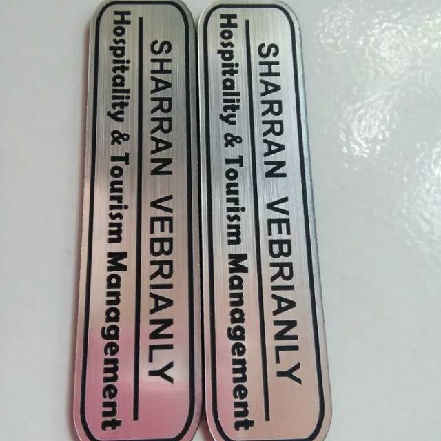 Nama dada Name tag peniti gravir (BAHAN AKRILIK) satuan