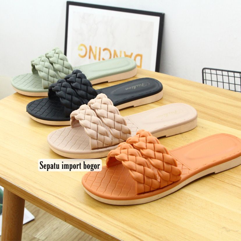 Sanda Flat Wanita Import ZIVA 2036 / Sandal Jelly