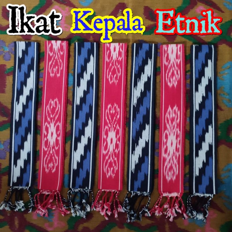 Ikat Kepala Etnik Dayak Kalimantan kain tenun