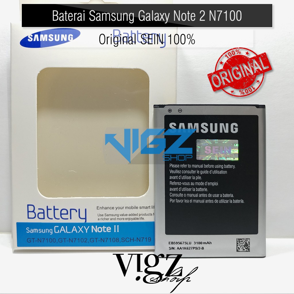 Baterai Samsung Galaxy Note 2 N7100 Original SEIN 100%