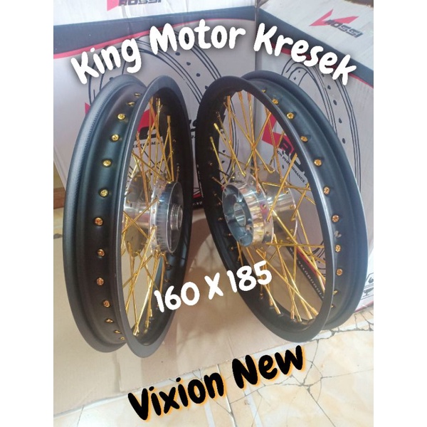 Velg Jari Jari Ring 17 160 X 185 Merk Rossi Warna Velg Hitam Untuk Motor VIXION NEW Satu Set